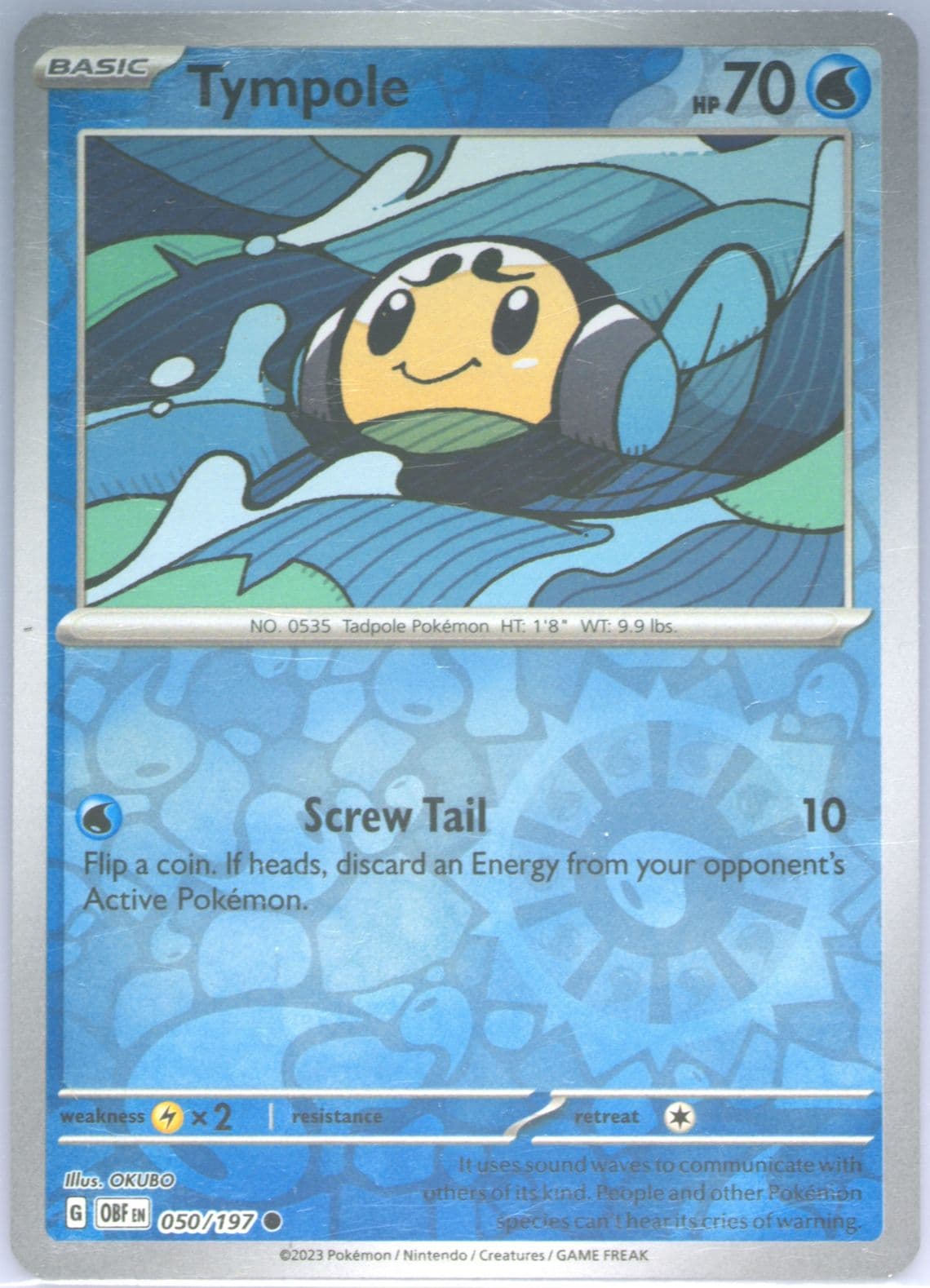 Tympole Reverse Holo (050) 2023 Pokemon Obf EN-Obsidian Flames