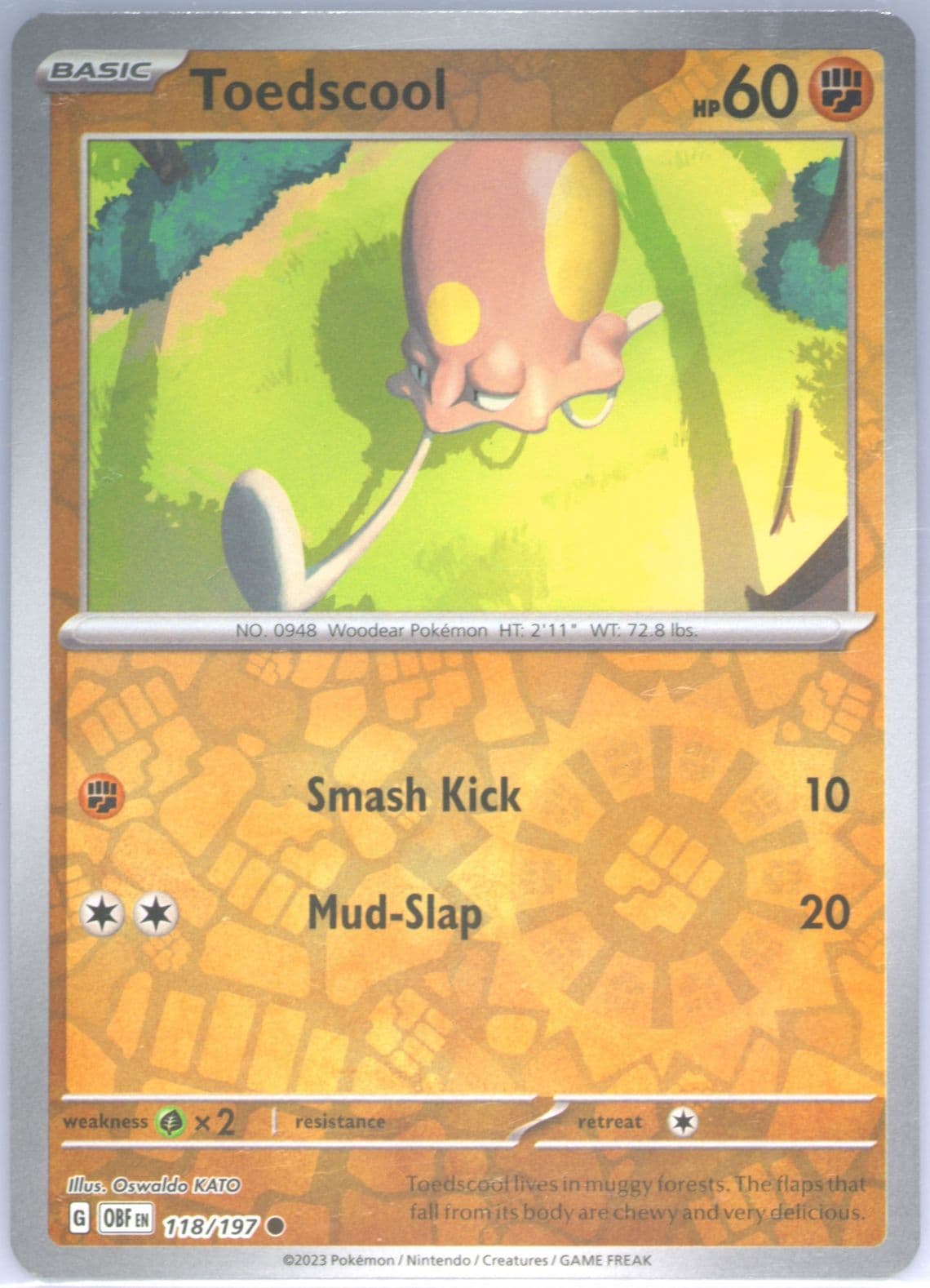 Toedscool Reverse Holo (118) 2023 Pokemon Obf EN-Obsidian Flames