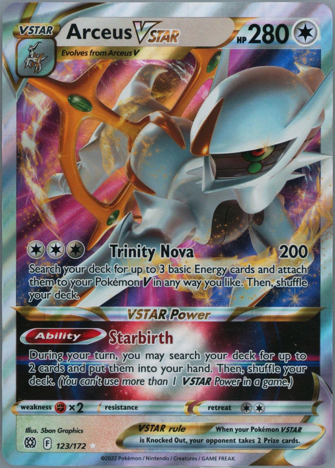 Arceus Vstar Jumbo (123) 2022 Pokemon Sword & Shield Brilliant Stars