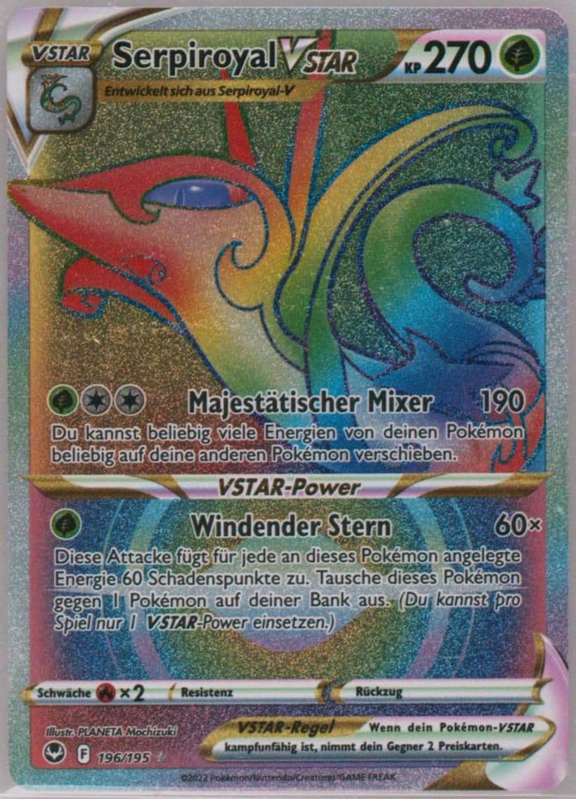 Full Art/Serpiroyal Vstar German-Secret (196) 2022 Pokemon Sword & Shield Silver Tempest