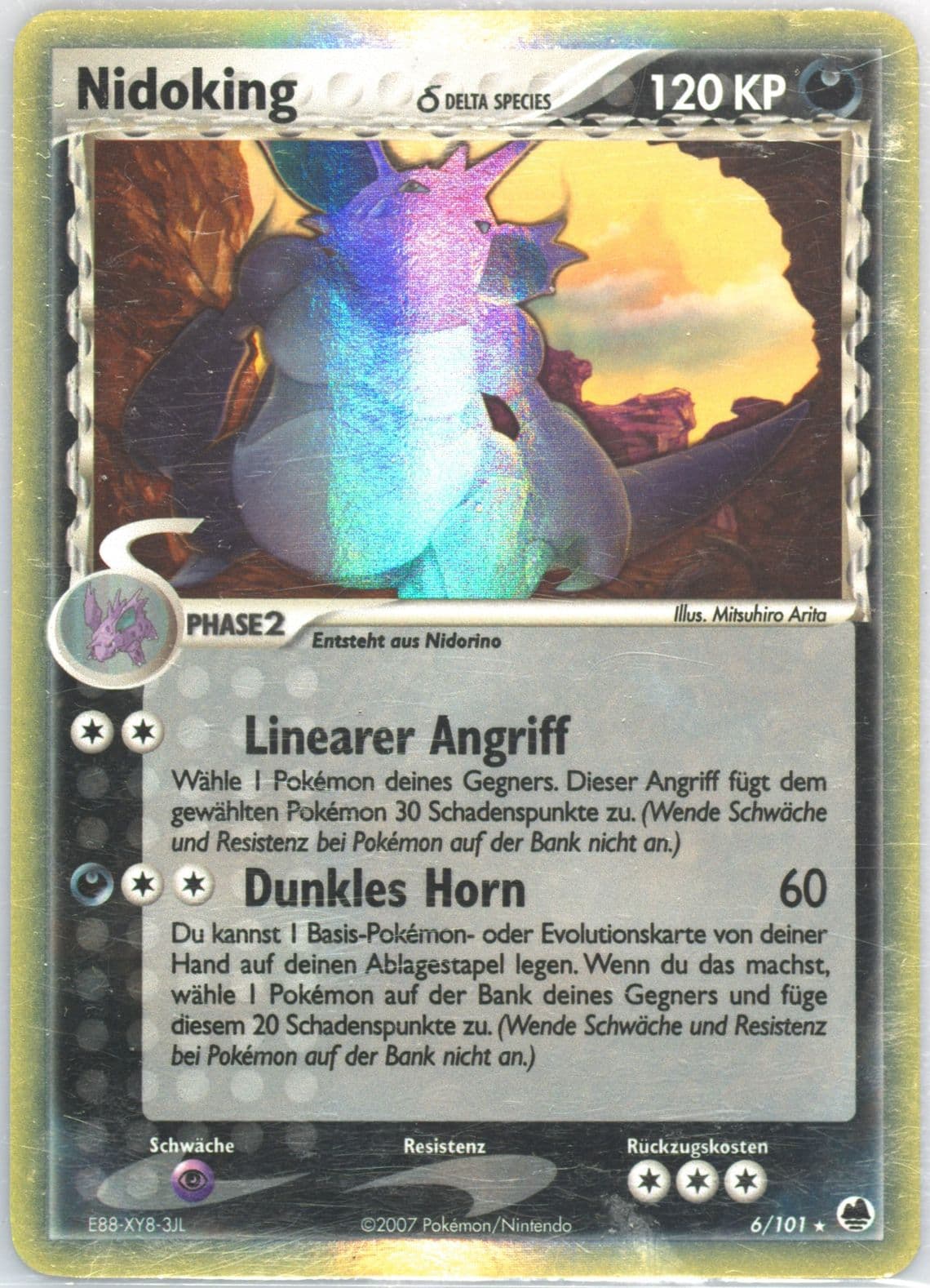 Nidoking-Holo German (6) 2006 Pokemon EX Dragon Frontiers