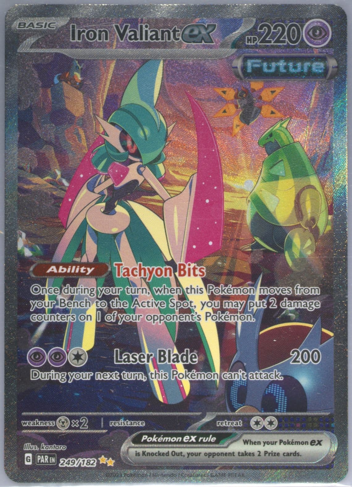 Iron Valiant EX Special Illustration Rare (249) 2023 Pokemon Par EN-Paradox Rift