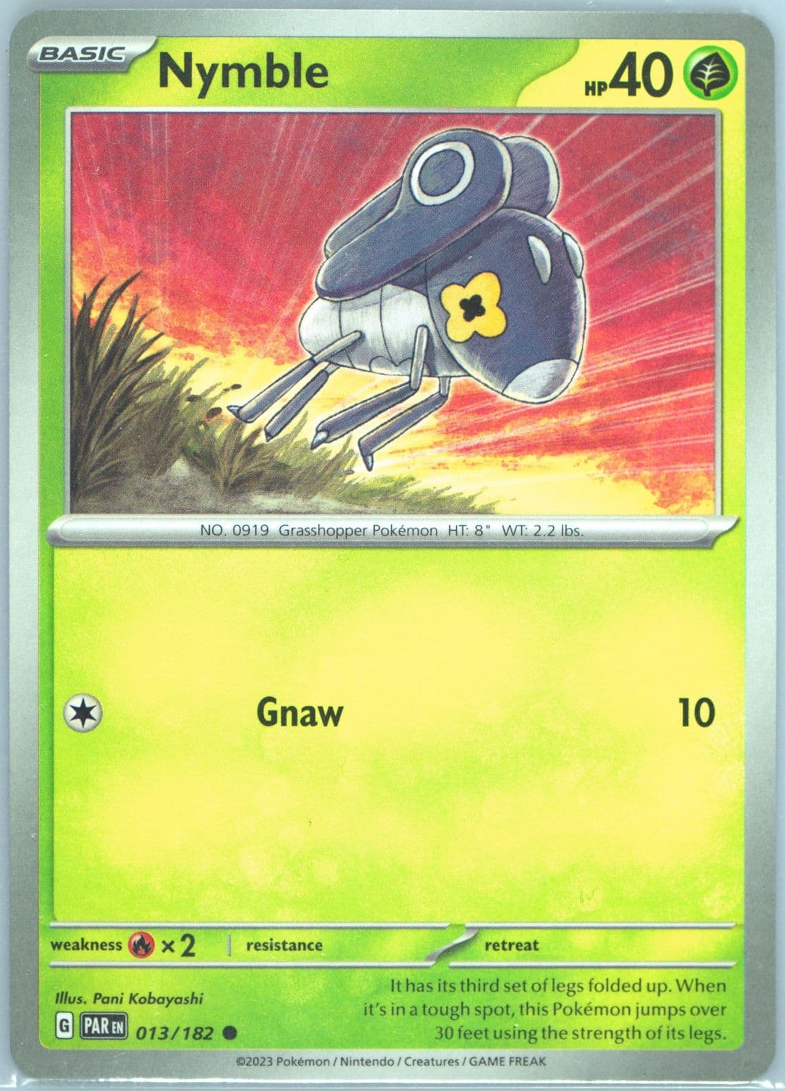 Nymble (013) 2023 Pokemon Par EN-Paradox Rift