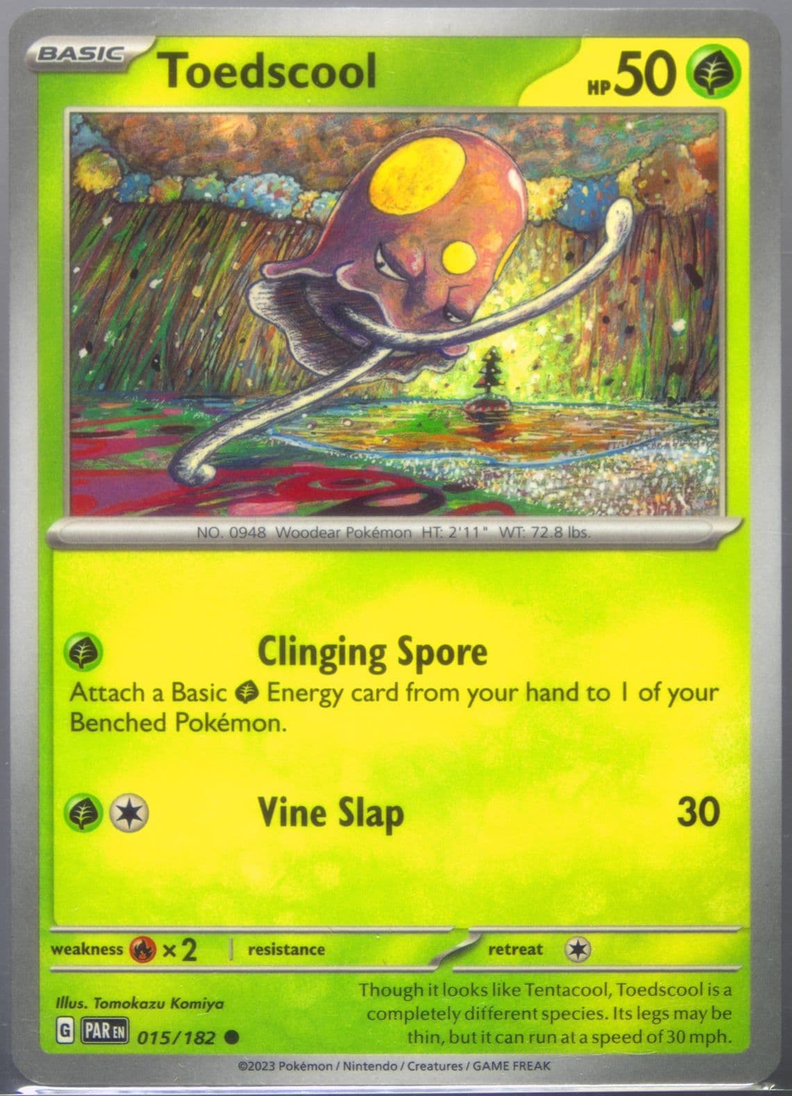 Toedscool (015) 2023 Pokemon Par EN-Paradox Rift