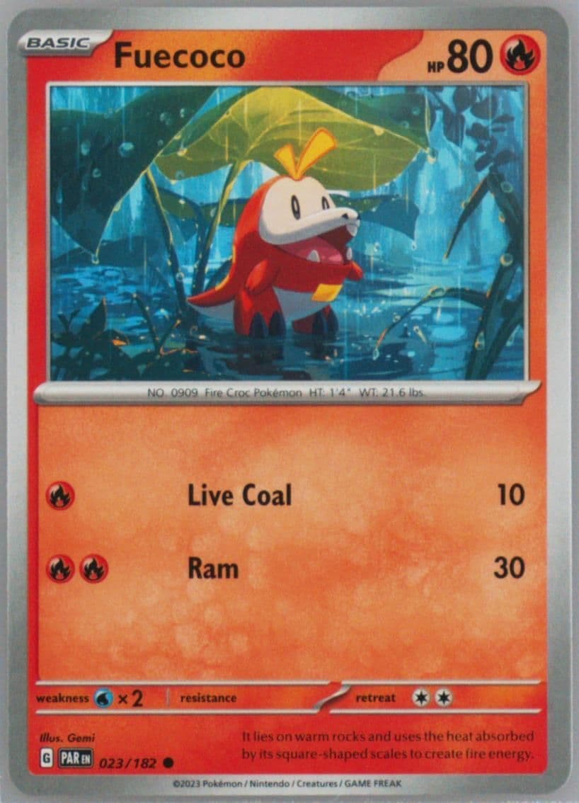 Fuecoco (023) 2023 Pokemon Par EN-Paradox Rift