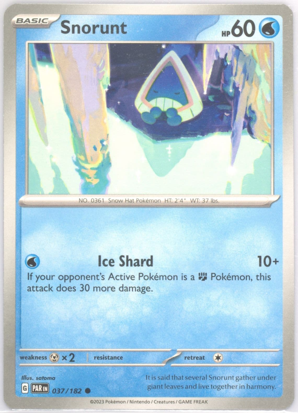 Snorunt (037) 2023 Pokemon Par EN-Paradox Rift