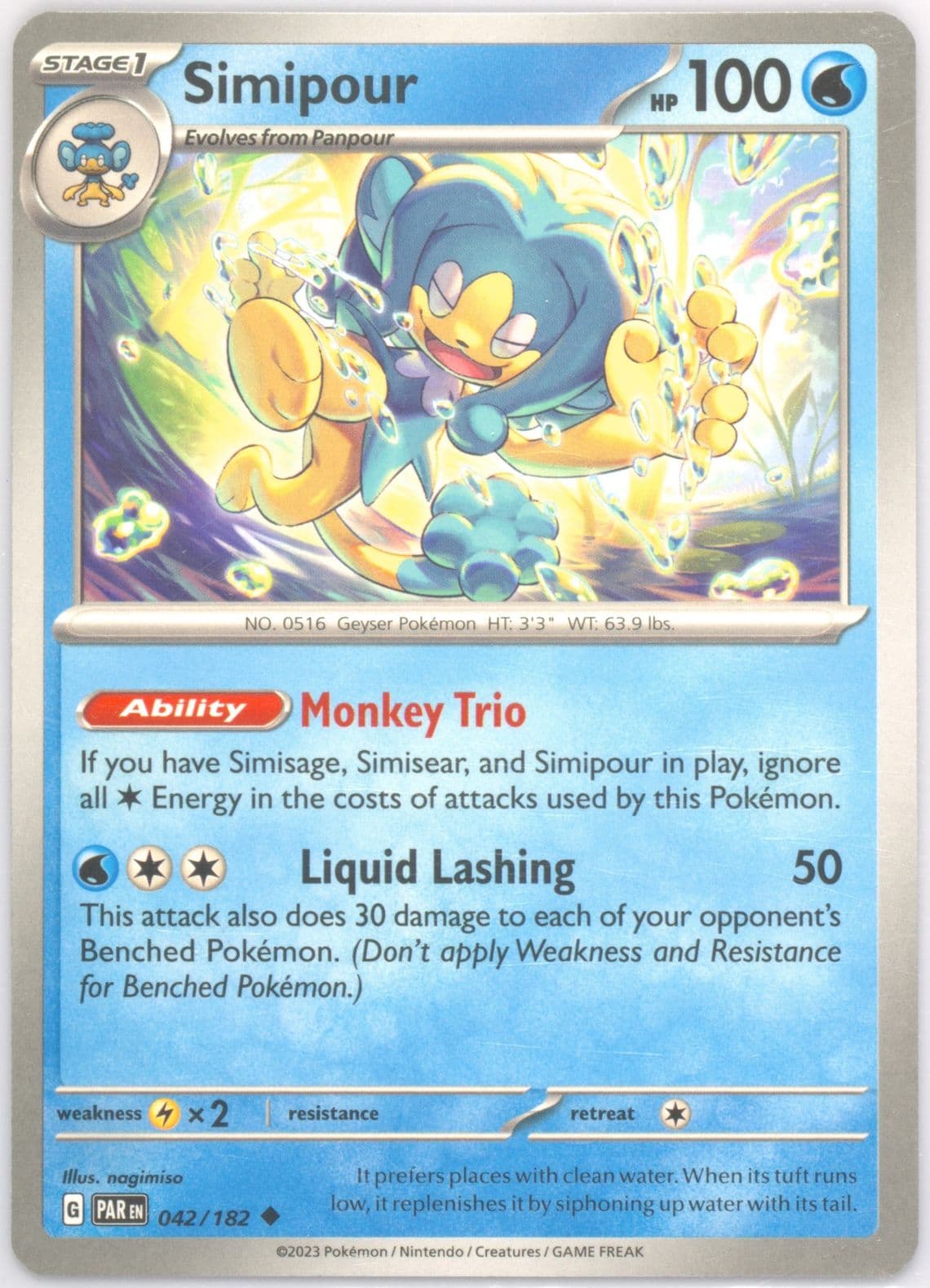 Simipour (042) 2023 Pokemon Par EN-Paradox Rift