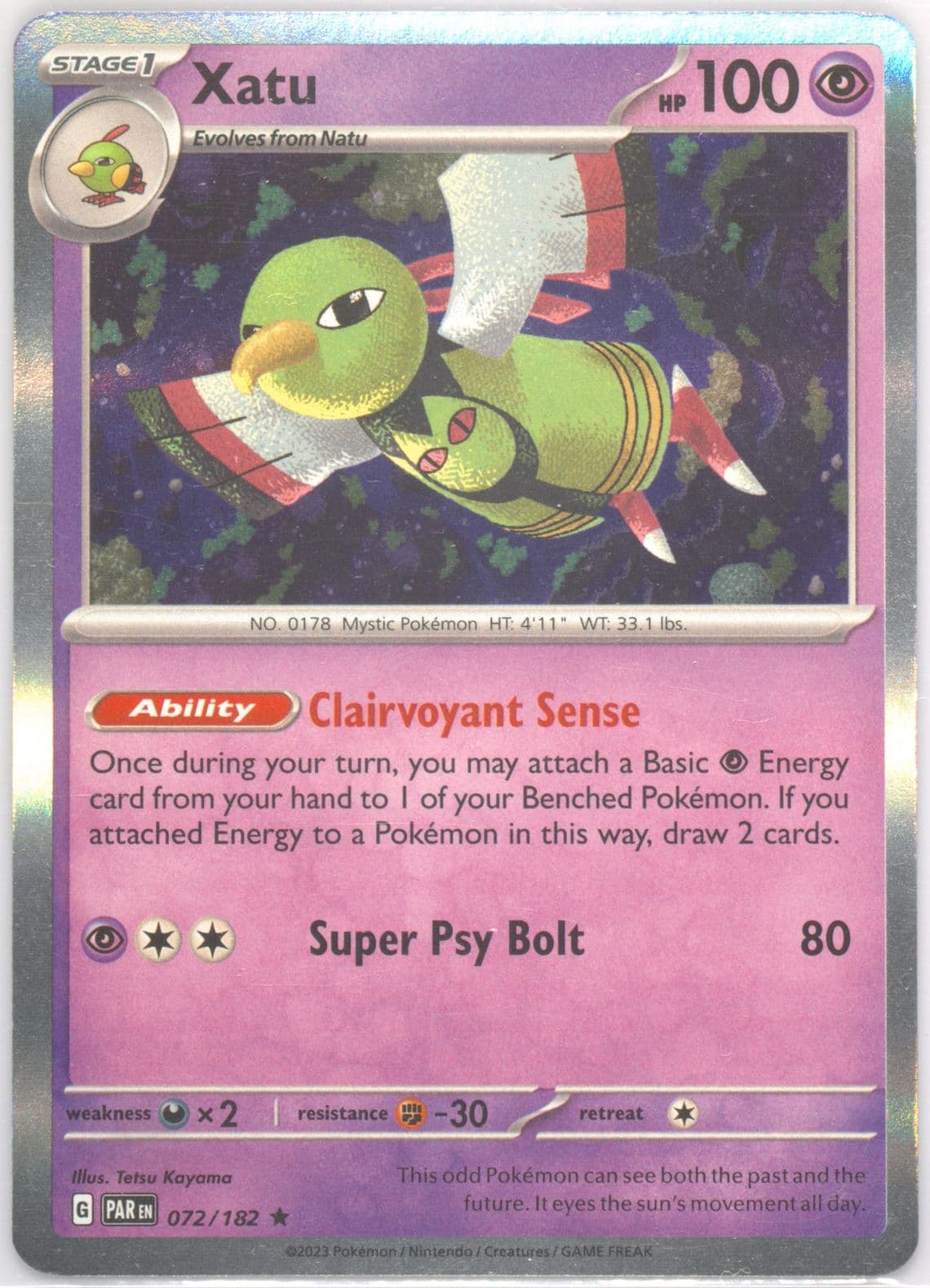 Xatu (072) 2023 Pokemon Par EN-Paradox Rift