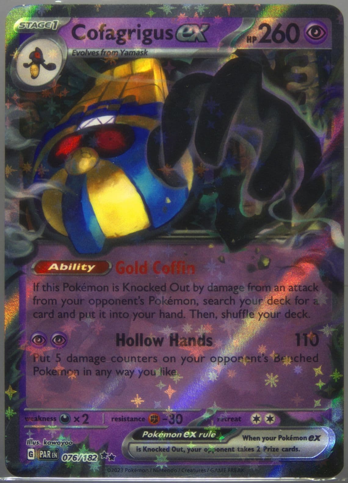 Cofagrigus EX (076) 2023 Pokemon Par EN-Paradox Rift