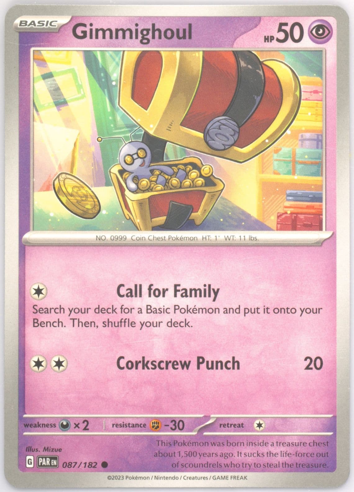 Gimmighoul (087) 2023 Pokemon Par EN-Paradox Rift