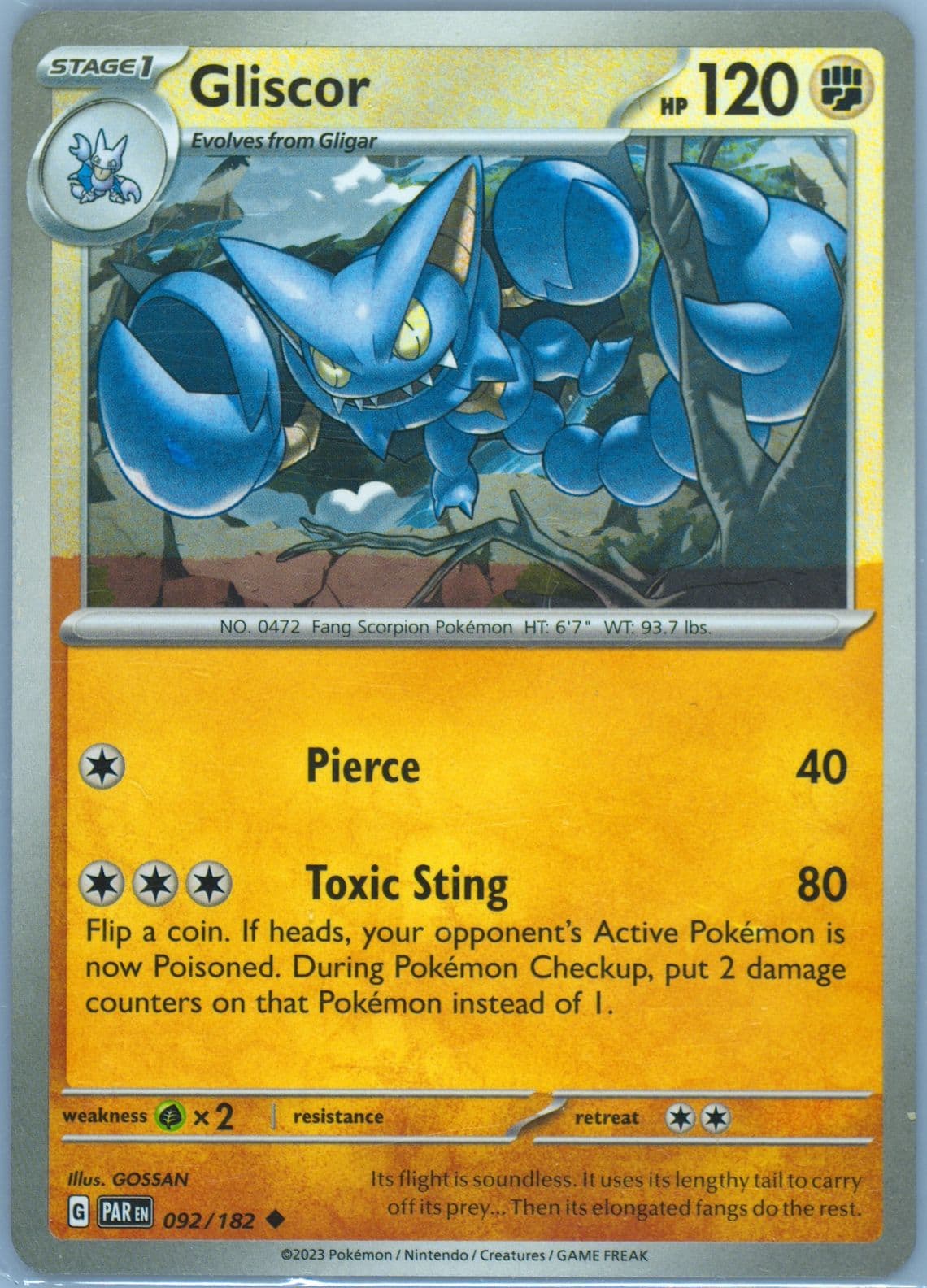 Gliscor (092) 2023 Pokemon Par EN-Paradox Rift