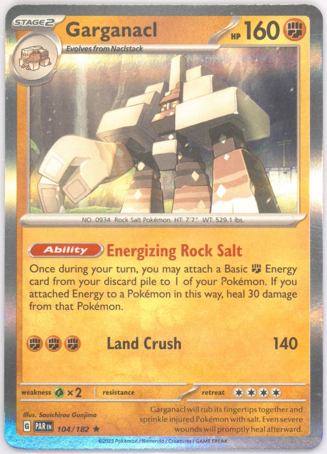 Garganacl (104) 2023 Pokemon Par EN-Paradox Rift