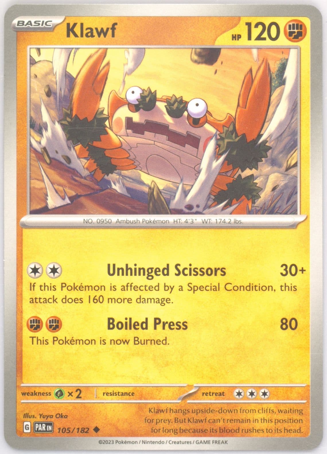 Klawf (105) 2023 Pokemon Par EN-Paradox Rift