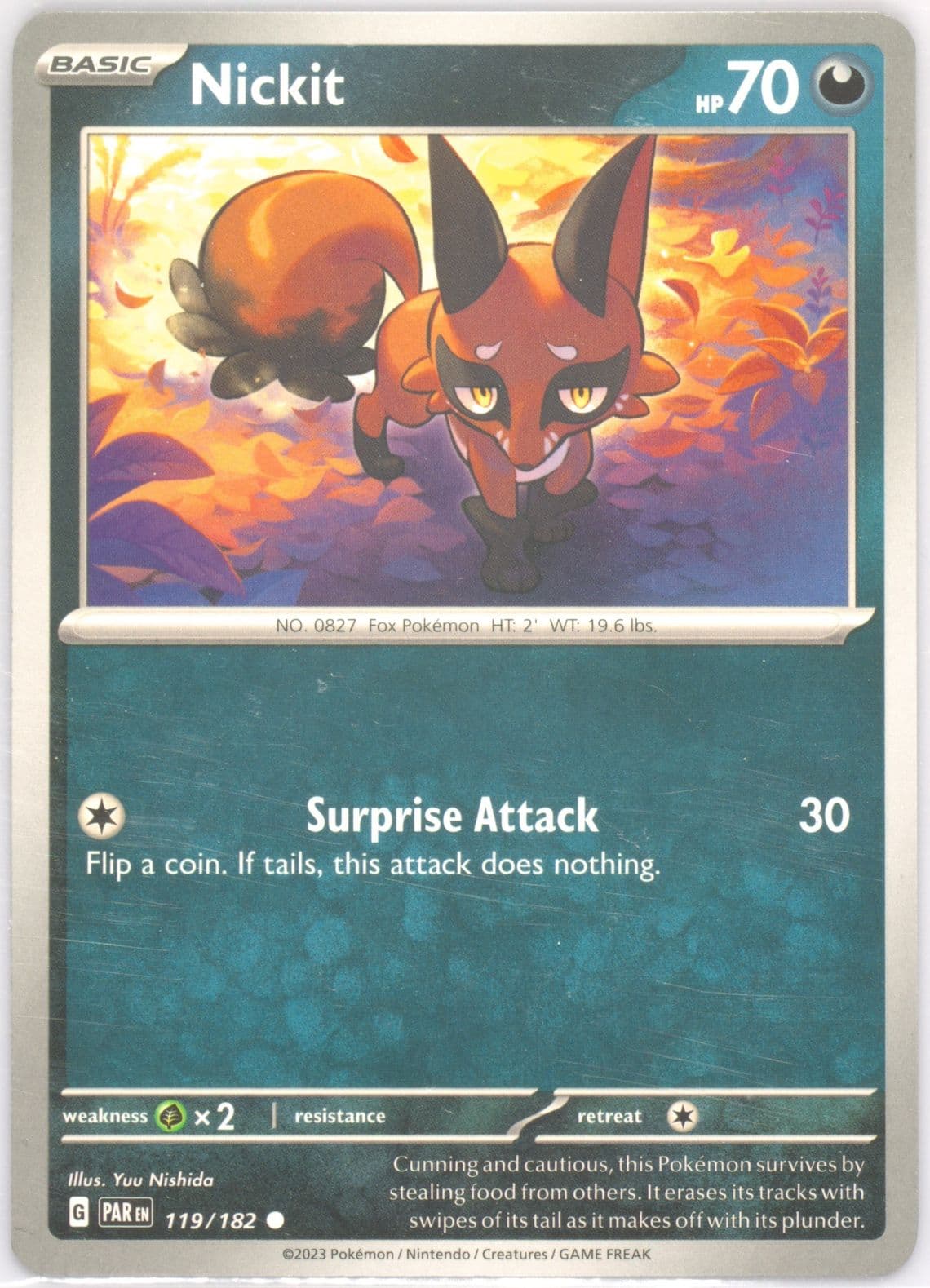 Nickit (119) 2023 Pokemon Par EN-Paradox Rift