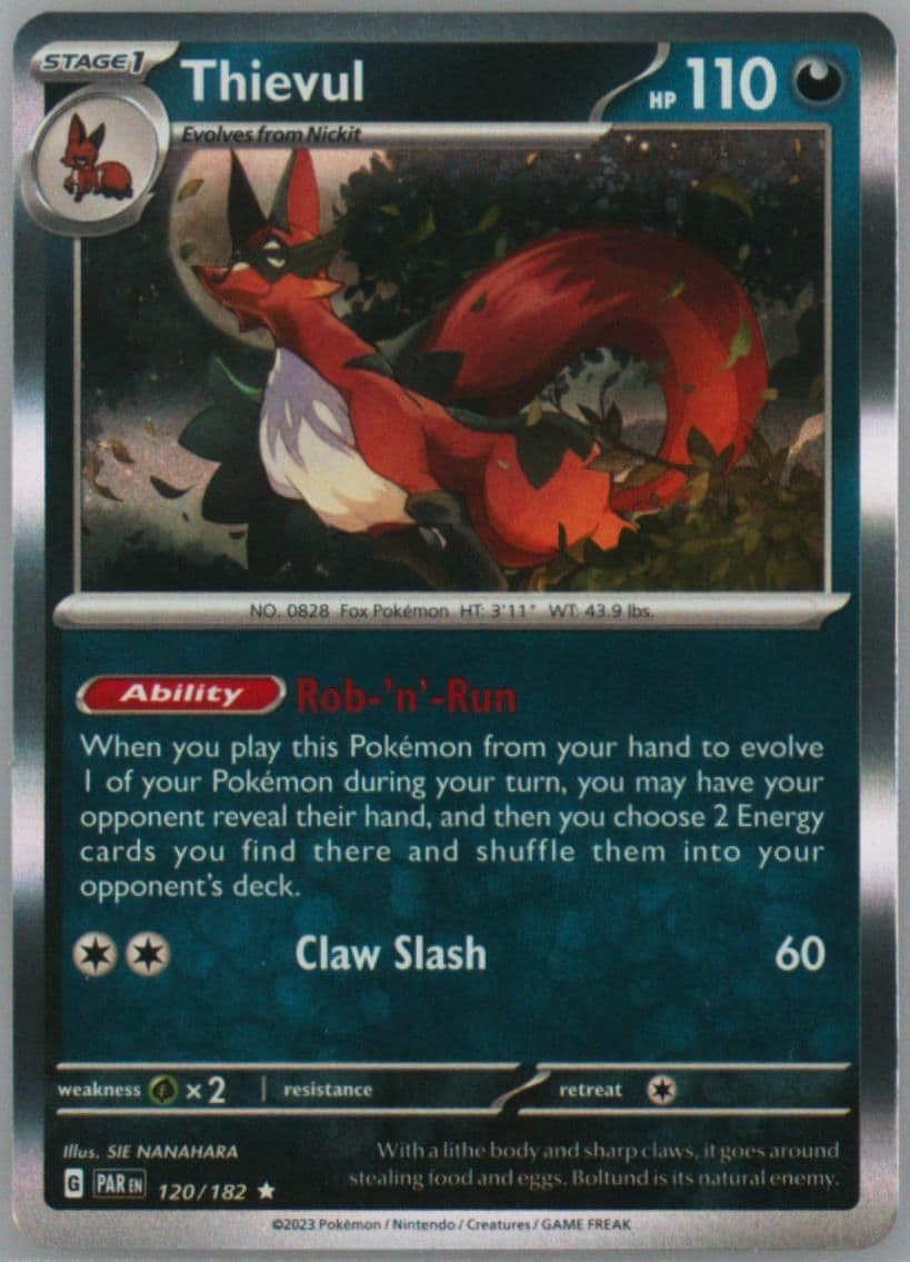 Thievul (120) 2023 Pokemon Par EN-Paradox Rift
