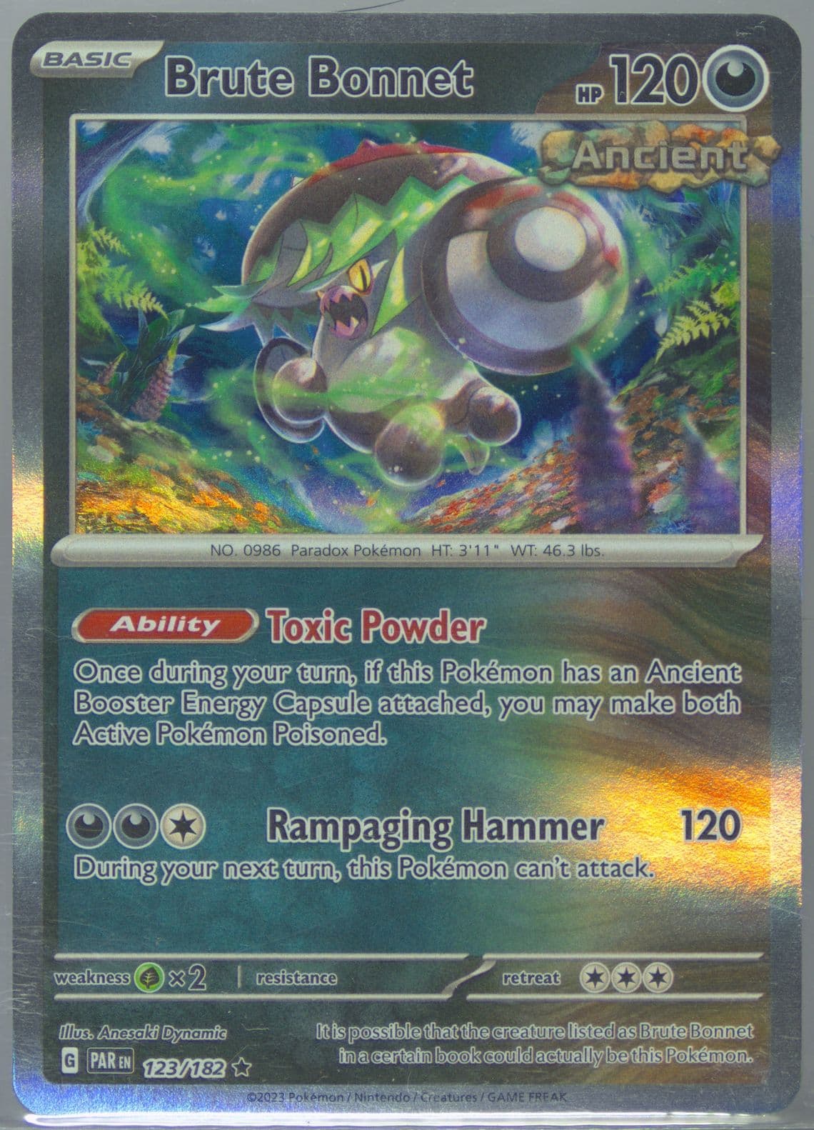 Brute Bonnet (123) 2023 Pokemon Par EN-Paradox Rift