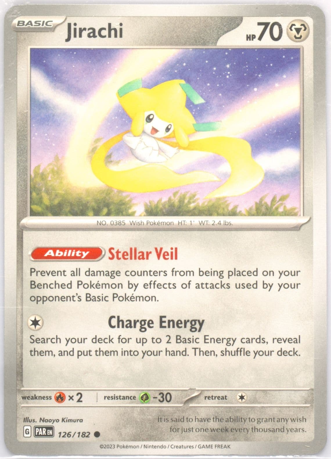 Jirachi (126) 2023 Pokemon Par EN-Paradox Rift