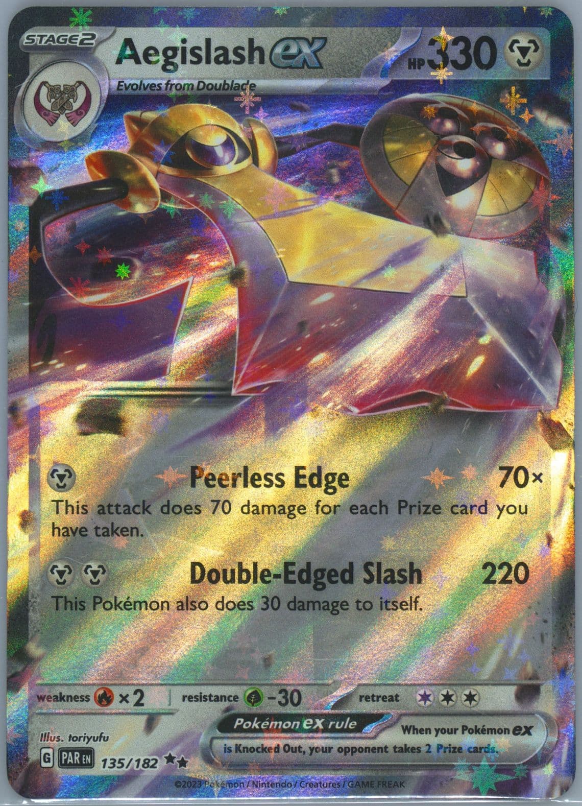Aegislash EX (135) 2023 Pokemon Par EN-Paradox Rift