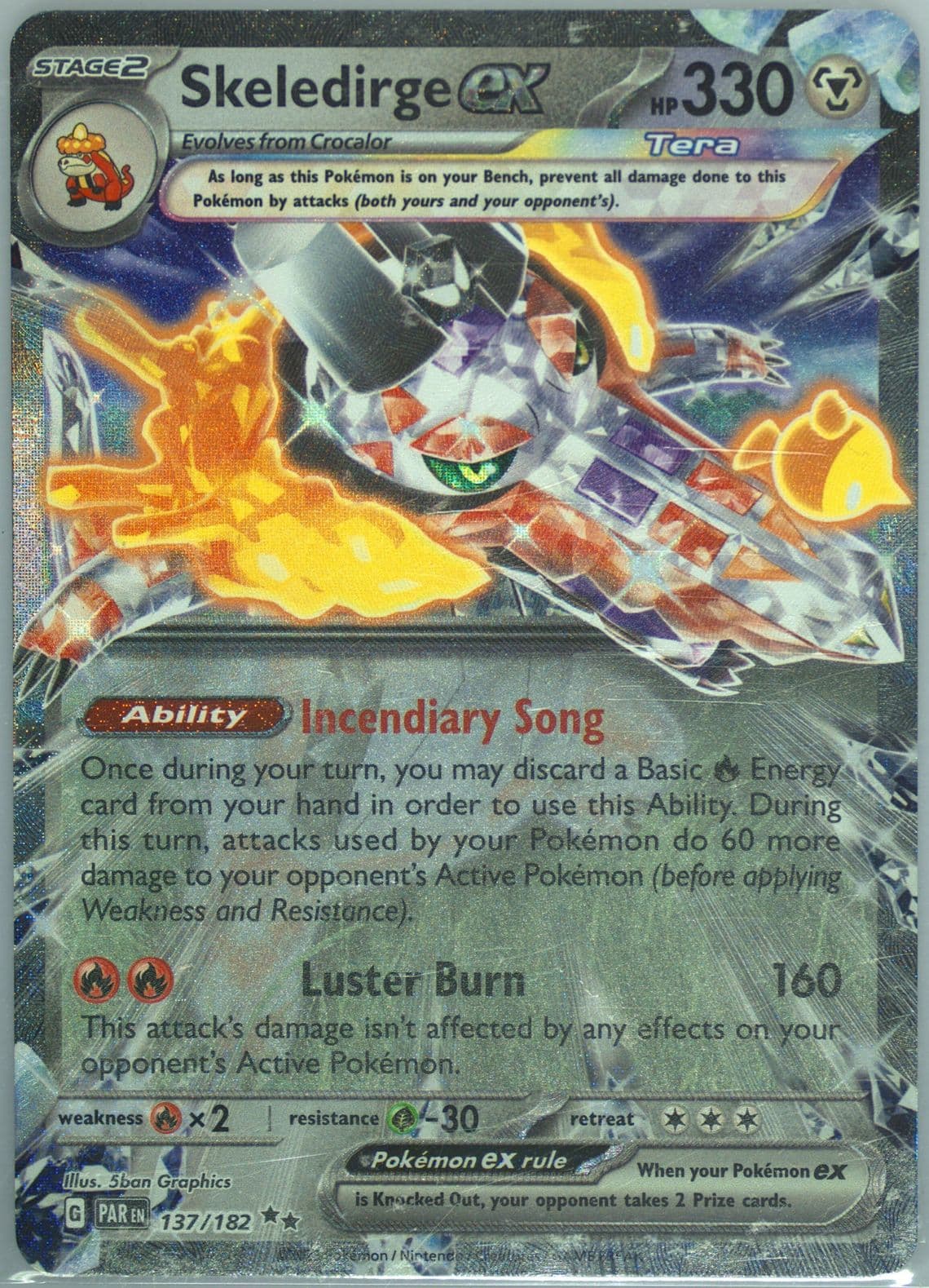 Skeledirge EX (137) 2023 Pokemon Par EN-Paradox Rift