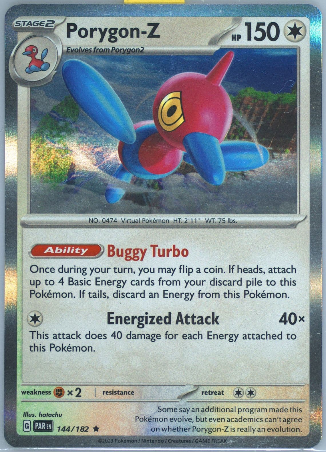 Porygon-Z (144) 2023 Pokemon Par EN-Paradox Rift