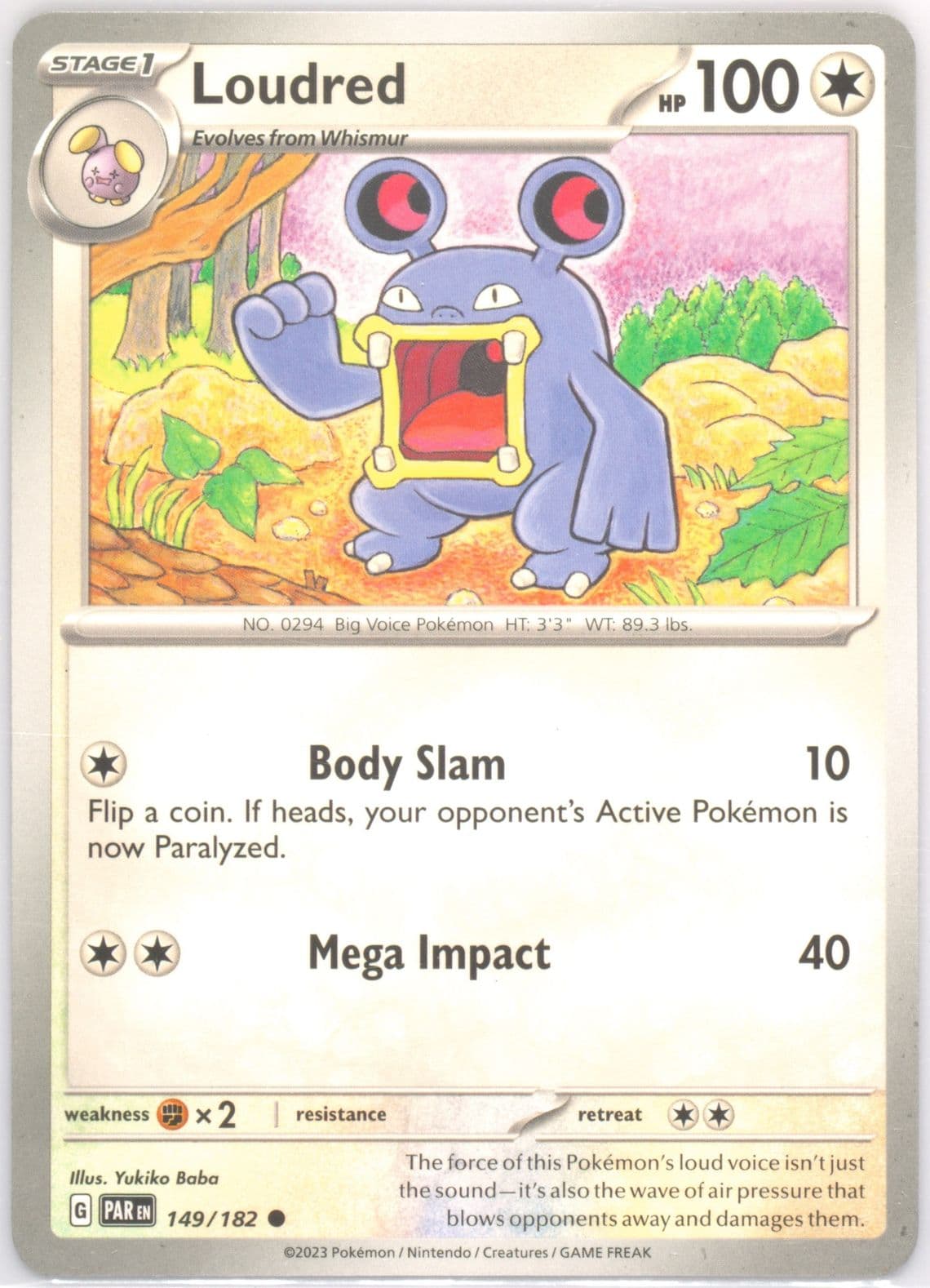 Loudred (149) 2023 Pokemon Par EN-Paradox Rift