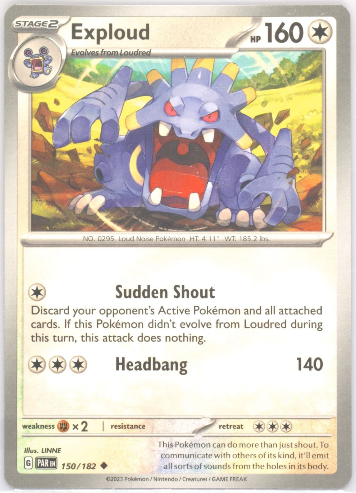 Exploud (150) 2023 Pokemon Par EN-Paradox Rift