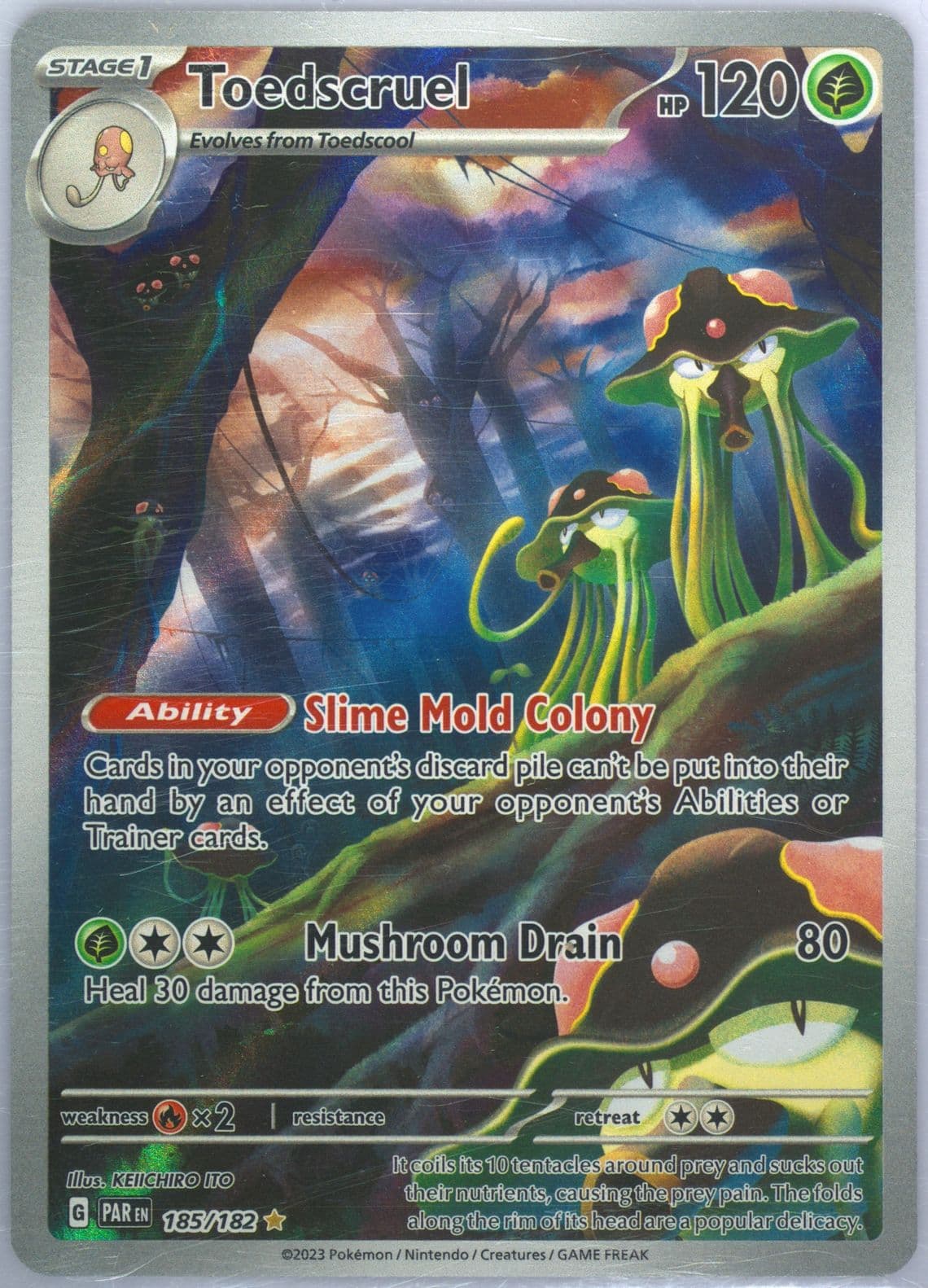 Toedscruel Illustration Rare (185) 2023 Pokemon Par EN-Paradox Rift