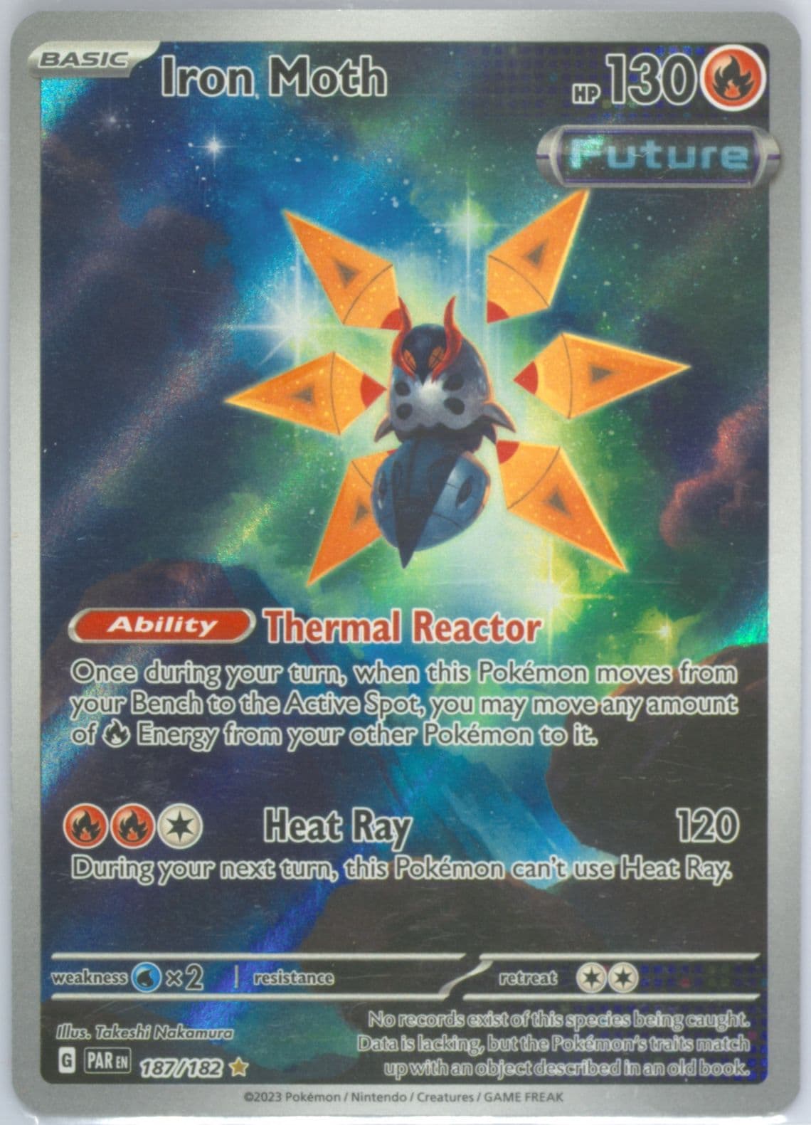 Iron Moth Illustration Rare (187) 2023 Pokemon Par EN-Paradox Rift