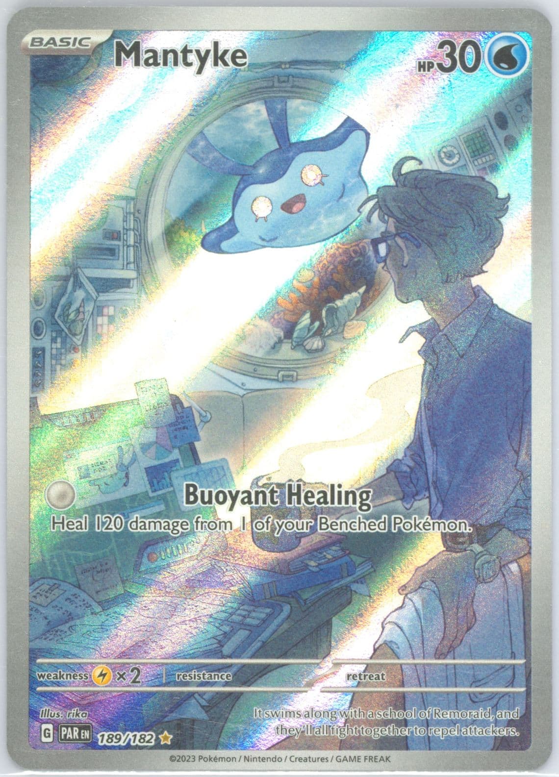 Mantyke Illustration Rare (189) 2023 Pokemon Par EN-Paradox Rift