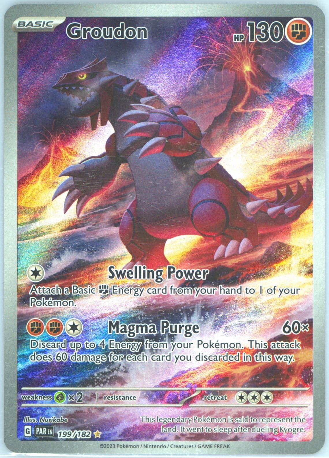 Groudon Illustration Rare (199) 2023 Pokemon Par EN-Paradox Rift