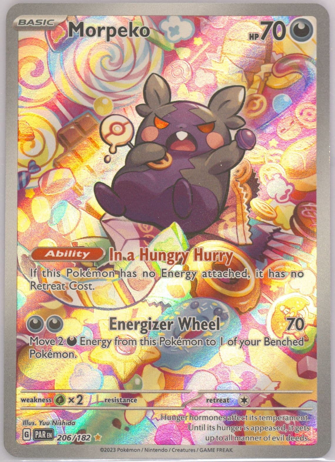 Morpeko Illustration Rare (206) 2023 Pokemon Par EN-Paradox Rift