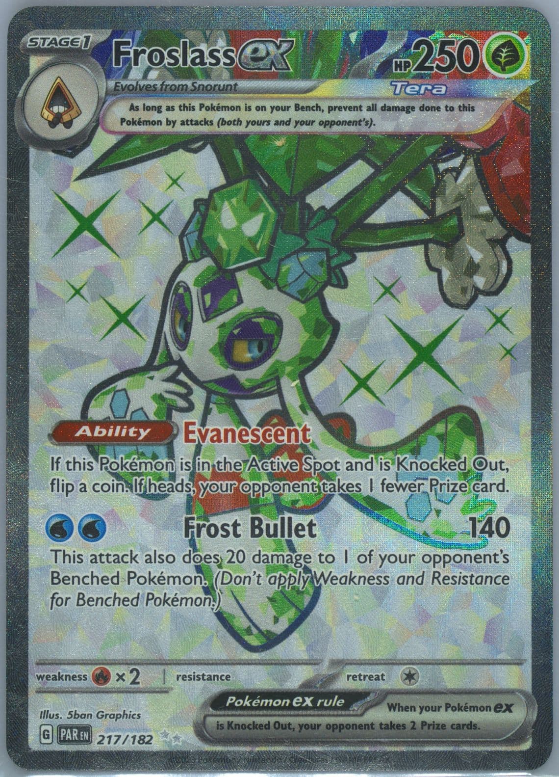 Froslass EX Ultra Rare (217) 2023 Pokemon Par EN-Paradox Rift