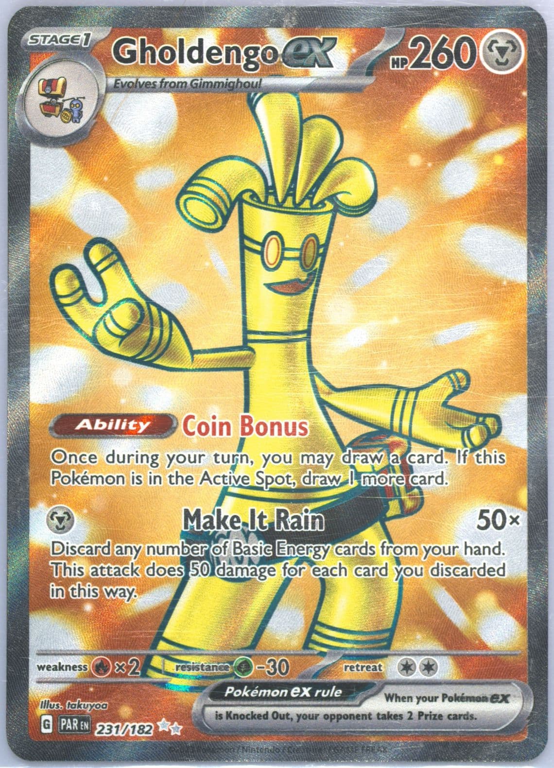 Gholdengo EX Ultra Rare (231) 2023 Pokemon Par EN-Paradox Rift