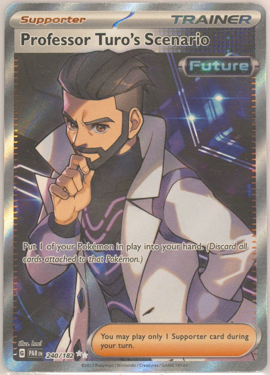 Professor Turo's Scenario Ultra Rare (240) 2023 Pokemon Par EN-Paradox Rift