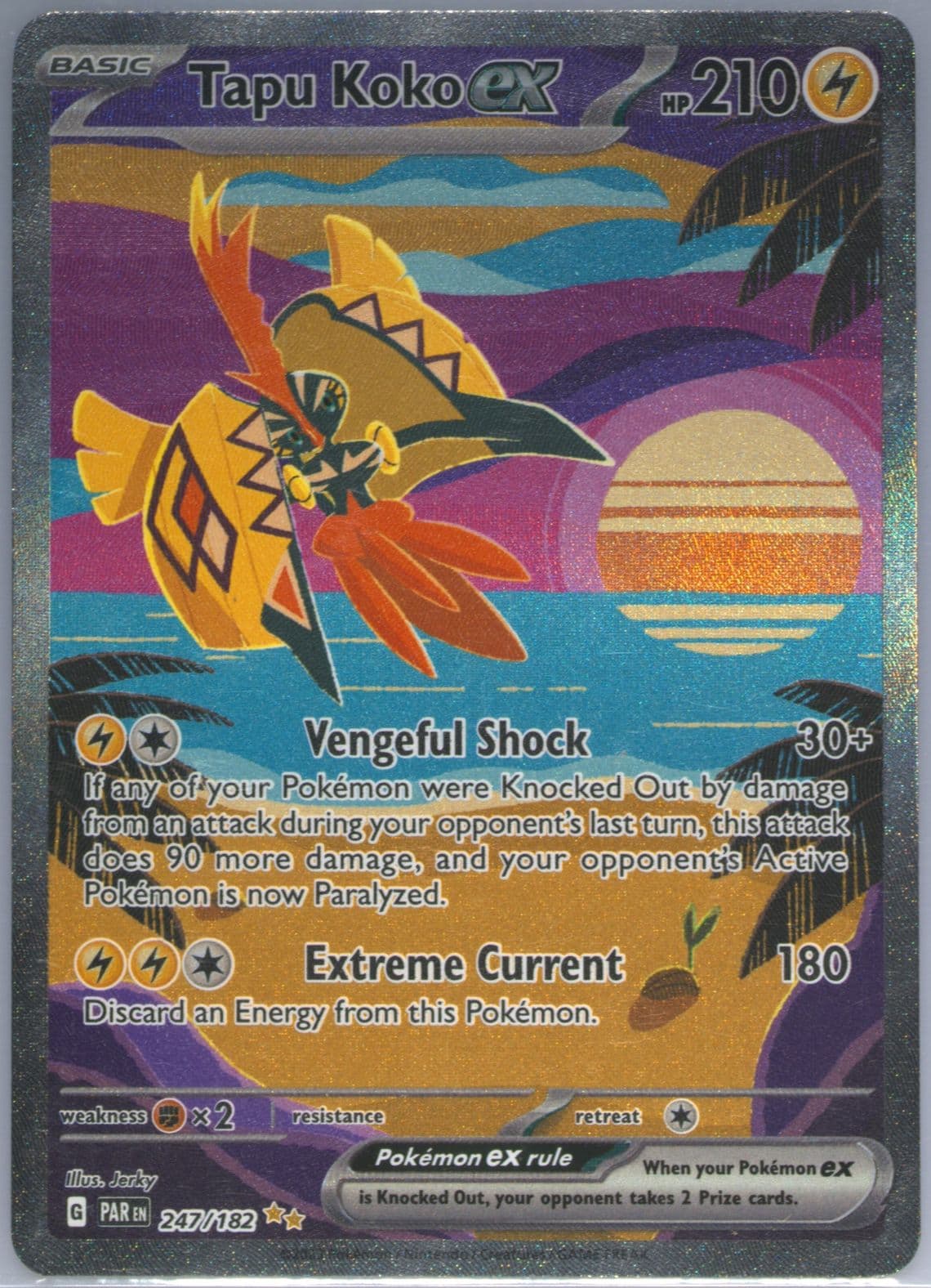 Tapu Koko EX Special Illustration Rare (247) 2023 Pokemon Par EN-Paradox Rift