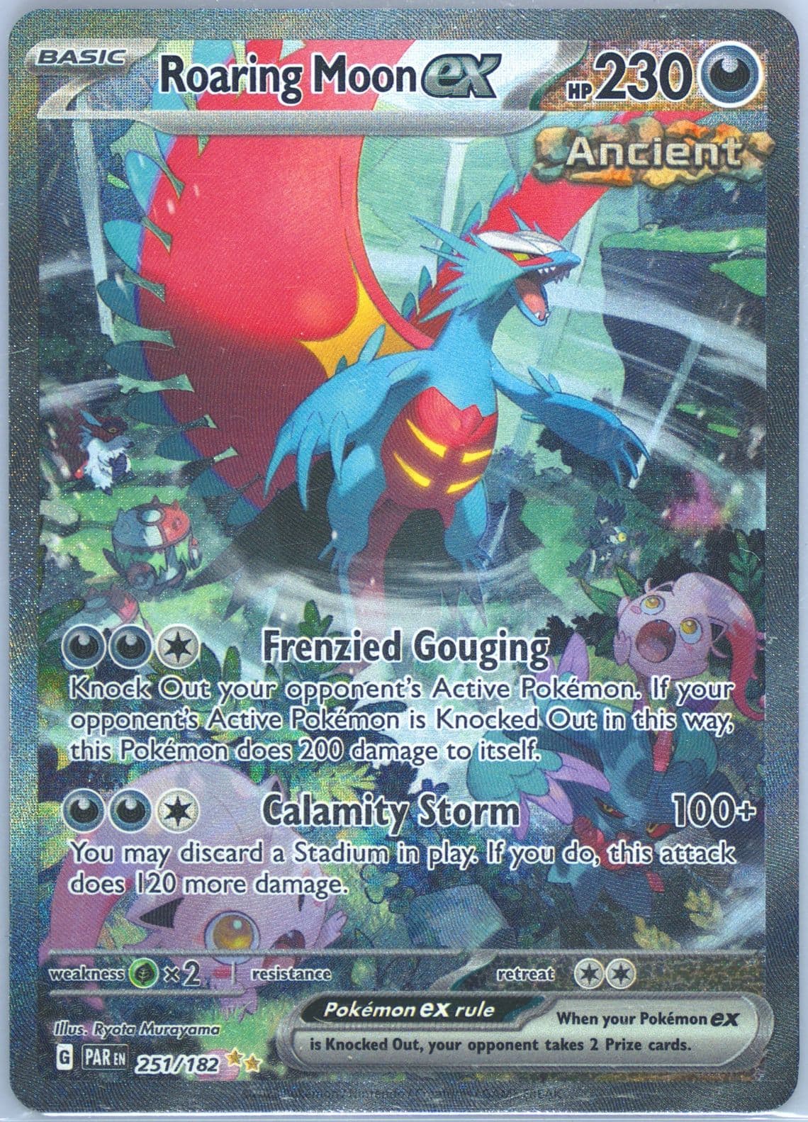 Roaring Moon EX Special Illustration Rare (251) 2023 Pokemon Par EN-Paradox Rift