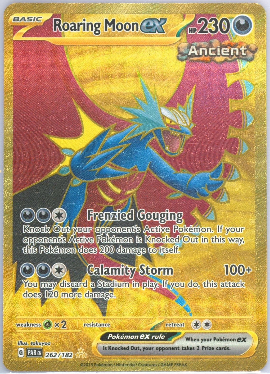 Roaring Moon EX Hyper Rare (262) 2023 Pokemon Par EN-Paradox Rift