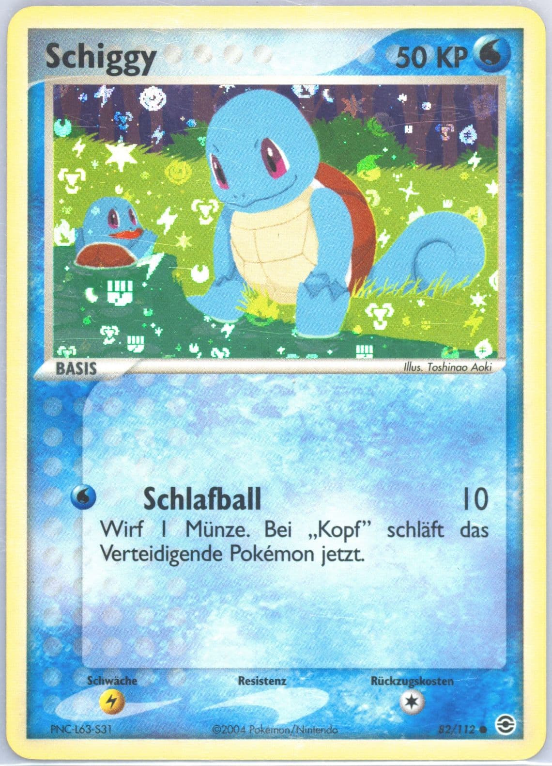 Schiggy-Reverse Foil German (82) 2004 Pokemon EX Fire Red & Leaf Green