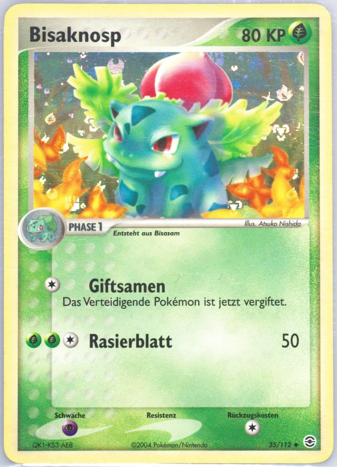 Bisaknosp-Reverse Foil German (35) 2004 Pokemon EX Fire Red & Leaf Green
