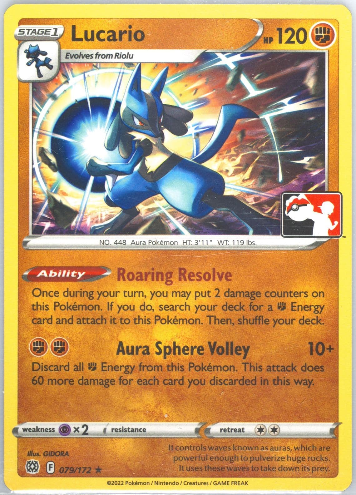 Lucario (079) 2023 Pokemon Play! Pokemon Prize Pack: Series 2