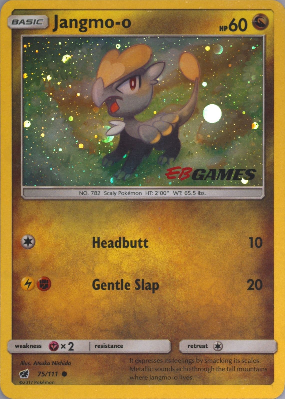 Jangmo-O-Holo EB Games Stamp (75) 2017 Pokemon Sun & Moon Crimson Invasion