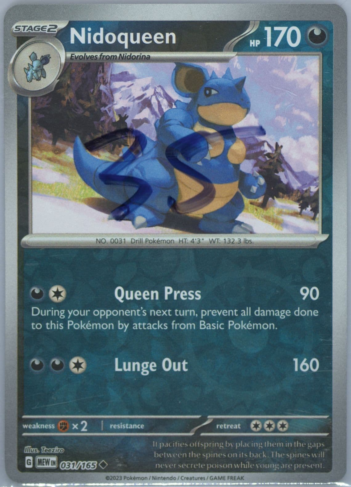 Nidoqueen Reverse Holo (031) 2023 Pokemon Mew EN-151