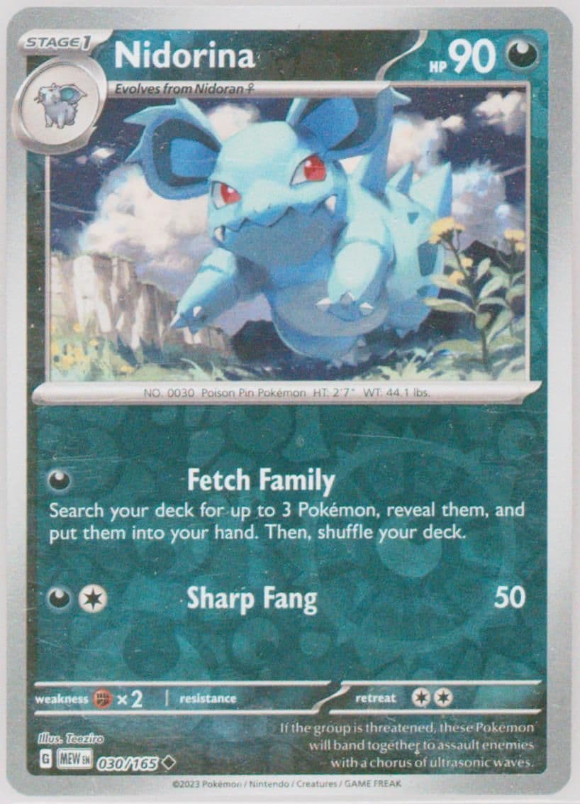 Nidorina Reverse Holo (030) 2023 Pokemon Mew EN-151