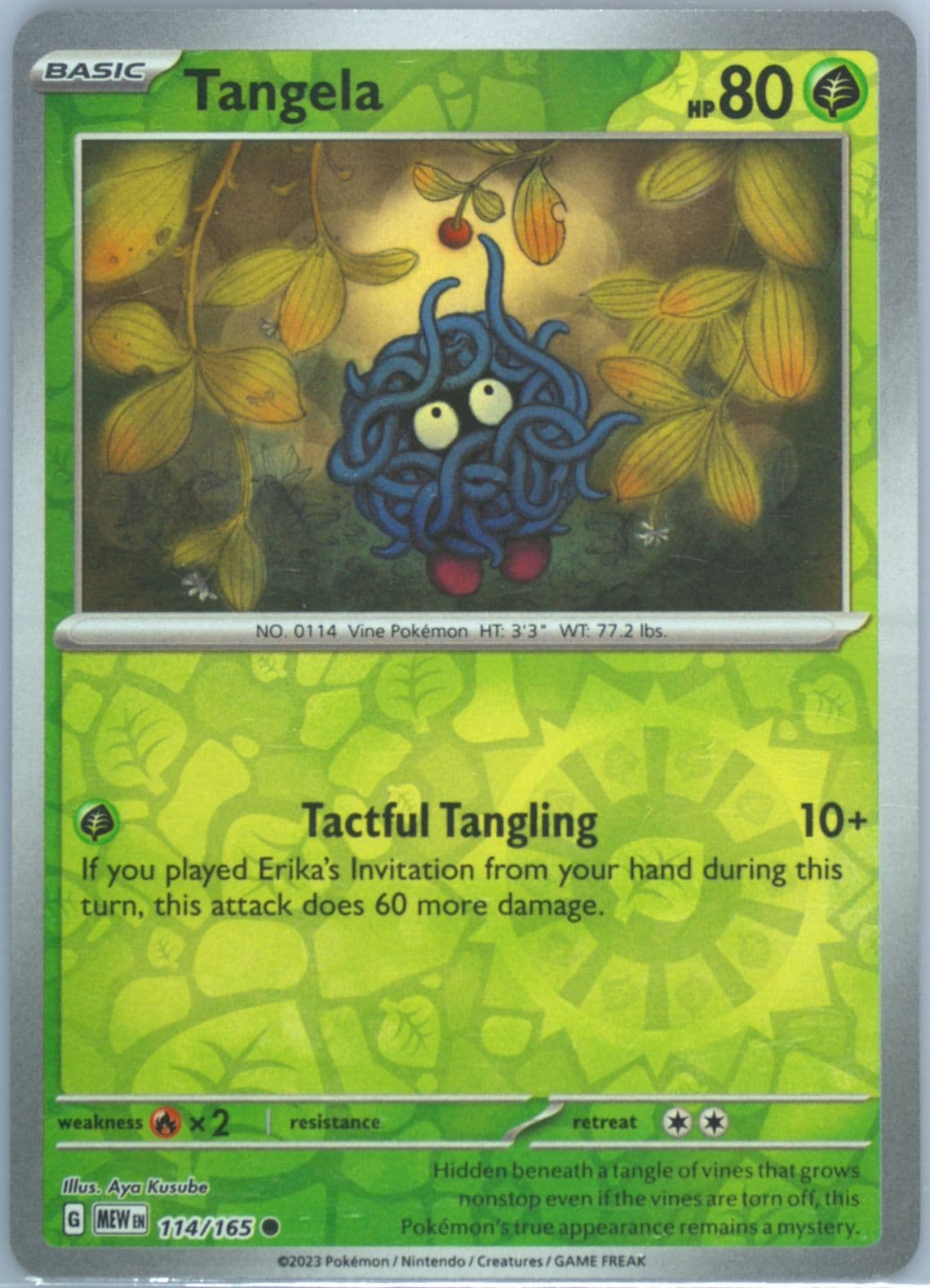 Tangela Reverse Holo (114) 2023 Pokemon Mew EN-151