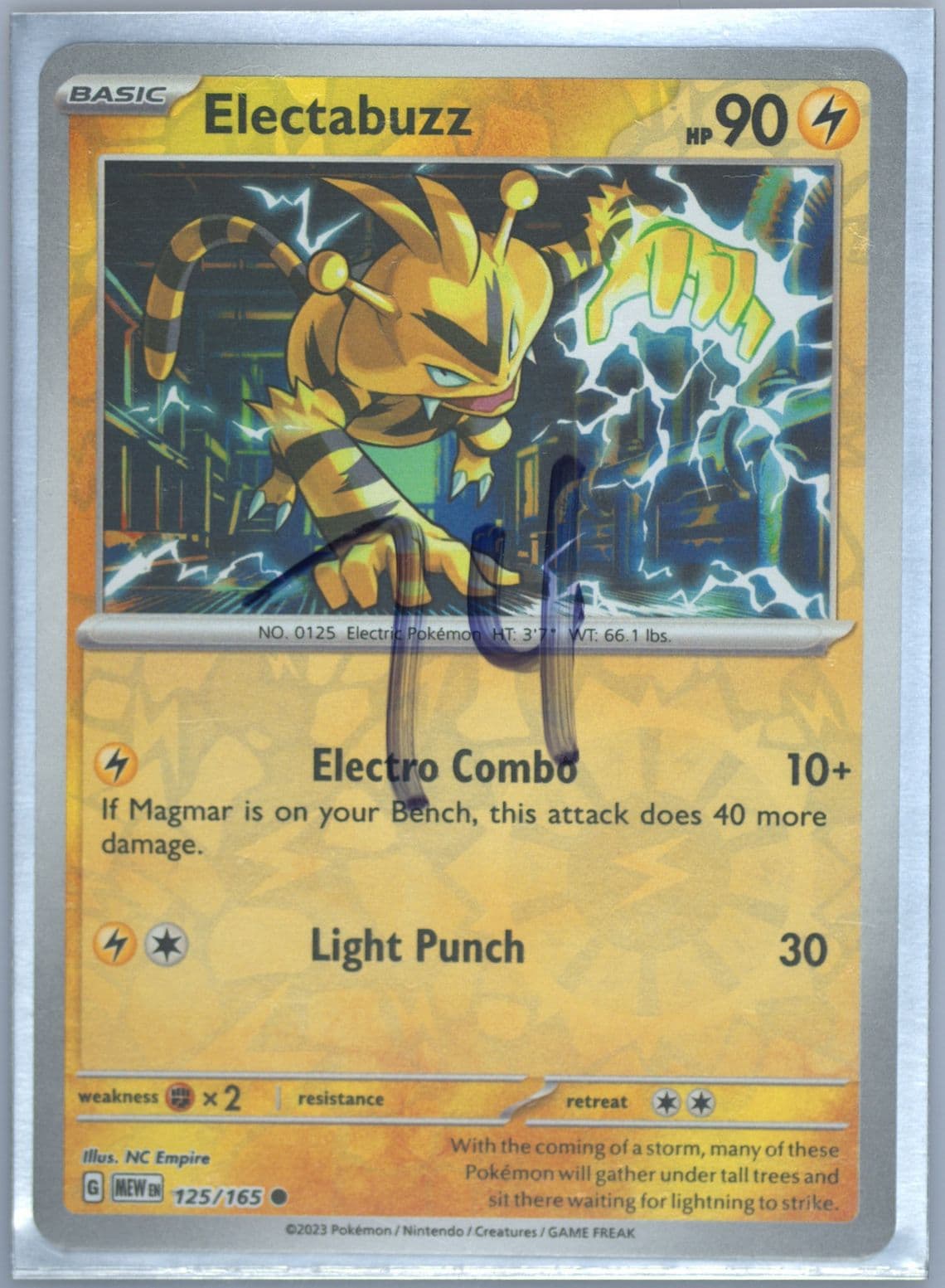 Electabuzz Reverse Holo (125) 2023 Pokemon Mew EN-151