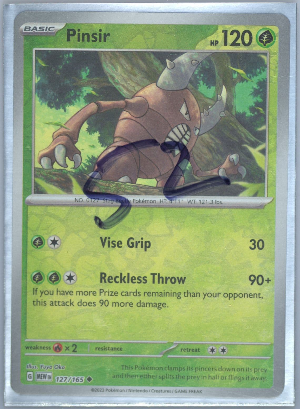 Pinsir Reverse Holo (127) 2023 Pokemon Mew EN-151