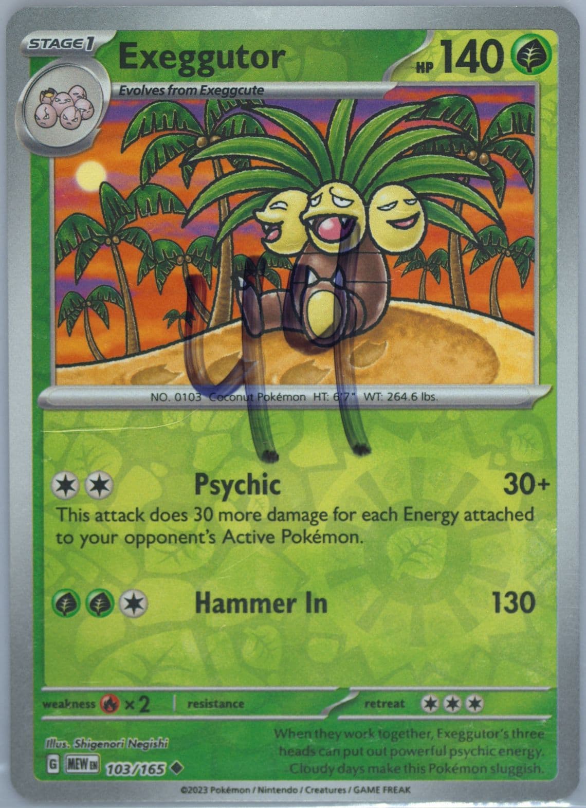 Exeggutor Reverse Holo (103) 2023 Pokemon Mew EN-151
