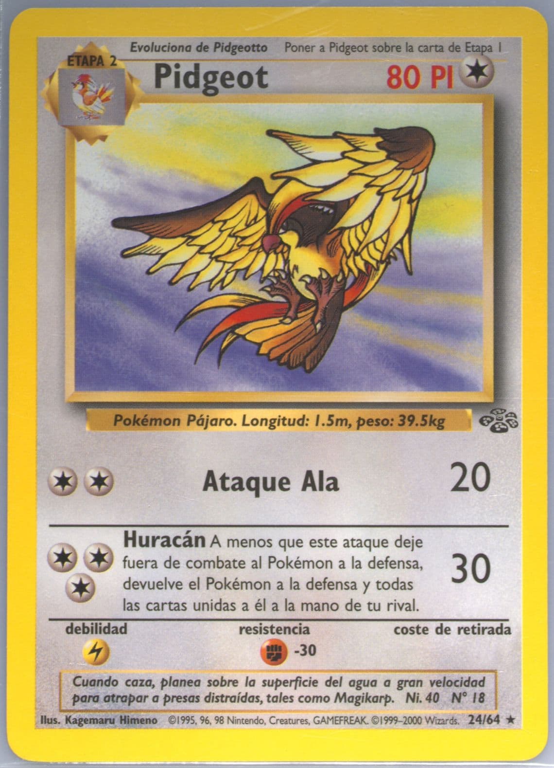 Pidgeot (24) 2000 Pokemon Spanish Jungle