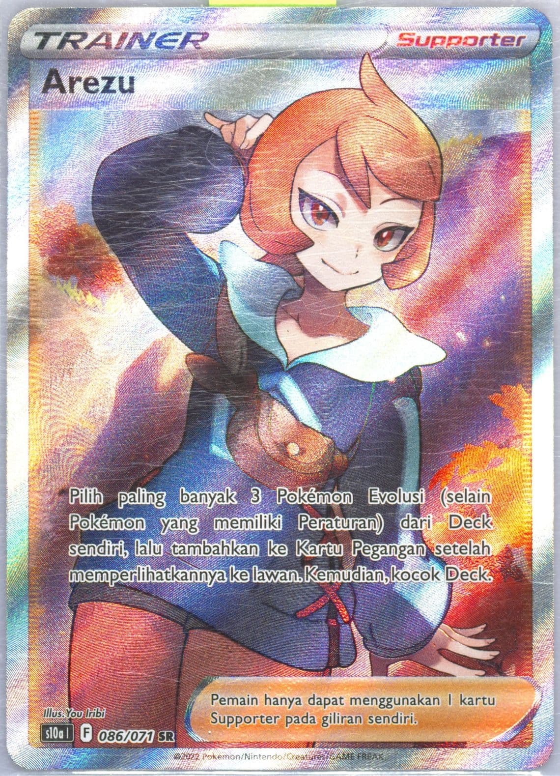 Full Art/Arezu (086) 2022 Pokemon Indonesian Sword & Shield Dark Phantasma