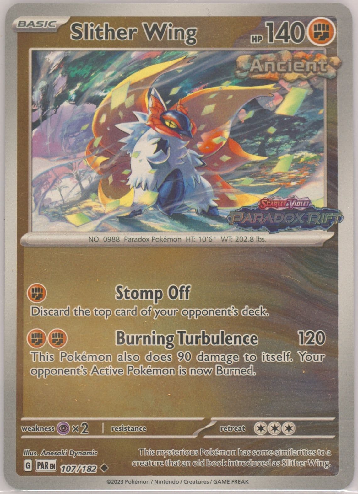 Slither Wing Best Buy Exclusive (107) 2023 Pokemon Par EN-Paradox Rift